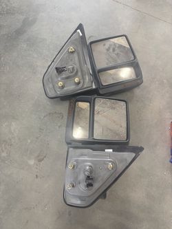 Truck Tow Mirrors Pair Black