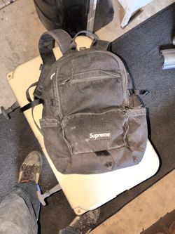 Supreme Black Canvas Backpack