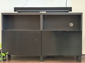 Dark Brown TV Stand with Storage