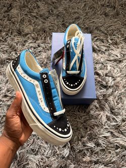 Vans Old Skool Blue Black Studded Sneakers