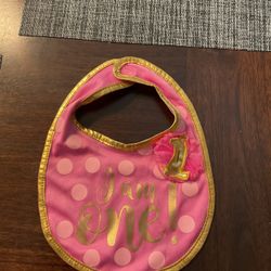 I Am 1 Pink Bib 