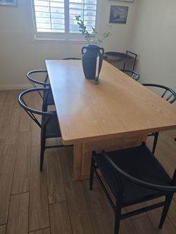 Dining table without chairs