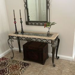 Foyer Table And Matching Mirror 