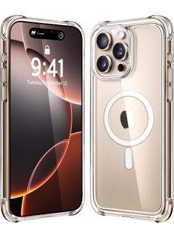 Mkeke for iPhone 16 Pro Max Case Magnetic Clear, Military-Grade, Phone Bumper