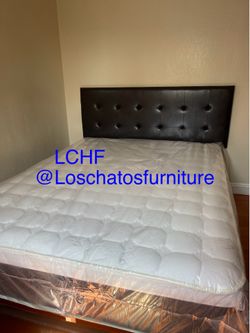 Full size bed frame and mattress