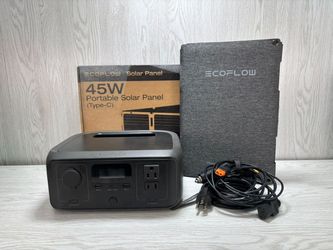 EcoFlow RIVER 2 Power Station with 45W Portable Solar Panel (A1G012910)