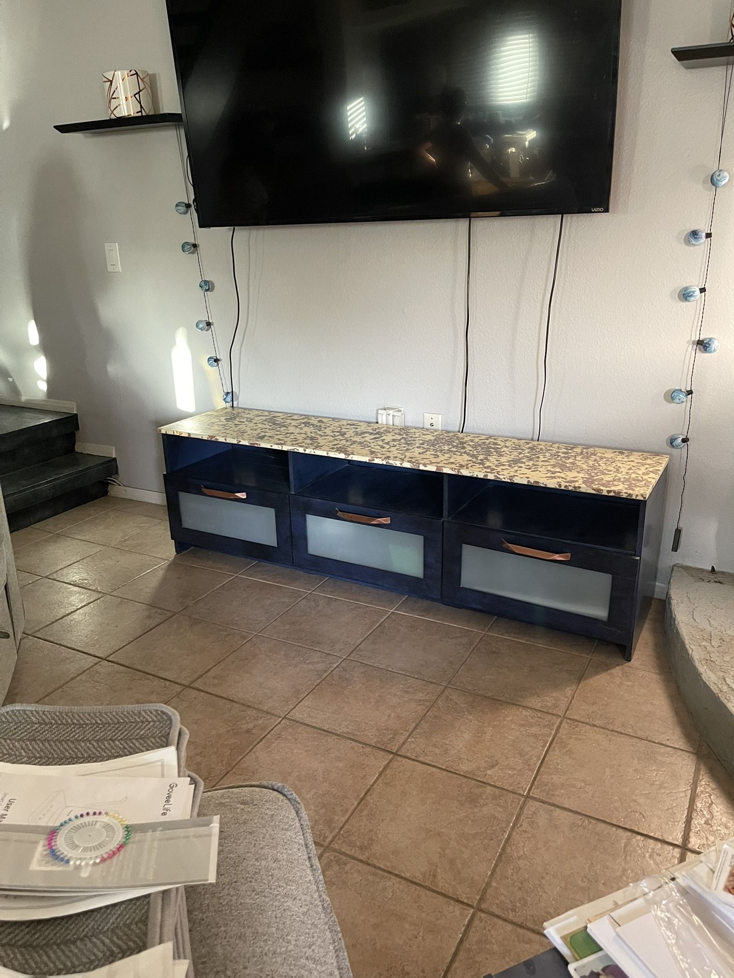 Moving, Must Go Entertainment Center and Desk: $90
