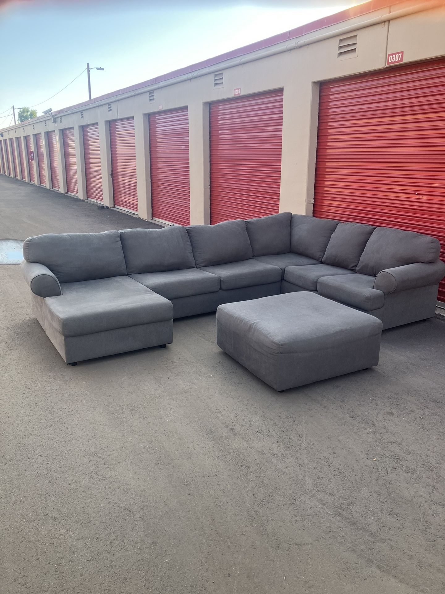 Large Gray U-Shape Sectional 