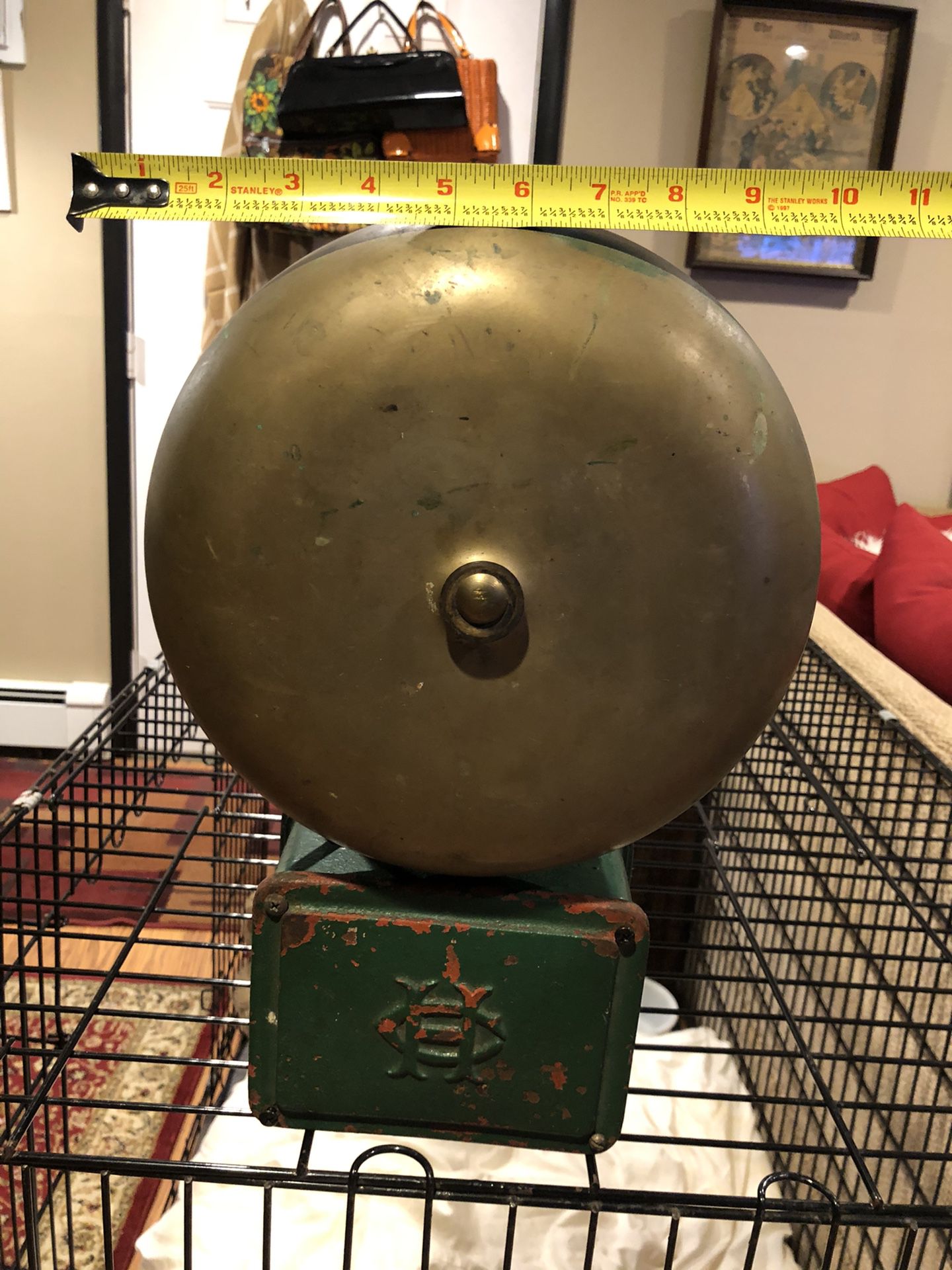 Vintage Holtzer-Cabot fire alarm brass bell