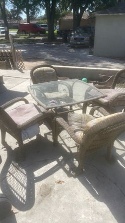 Patio table and chairs