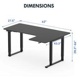 L Shape Motorized Table 