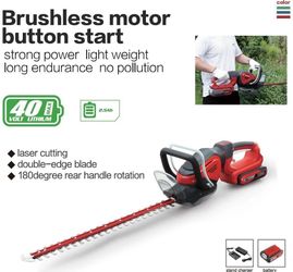 HENX H40XZU24-G 24" 40V Brushless Hedge Trimmer 2.5Ah Battery Charger
