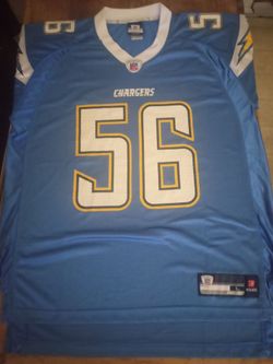 CHARGERS JERSEY SIZE LARGE MEN'S