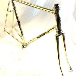 Medici Pro Strada Gold Chromovelato Frameset Vintage Steel Campagnolo Record Headset