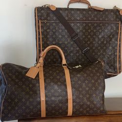 Authentic Louis Vuitton Monogram 2pc Luggage/Travel Set
