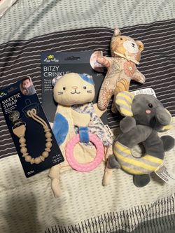 Baby toys and blanket