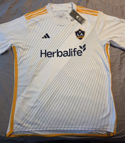 LA Galaxy White Adidas Jersey Mens Size XL $65