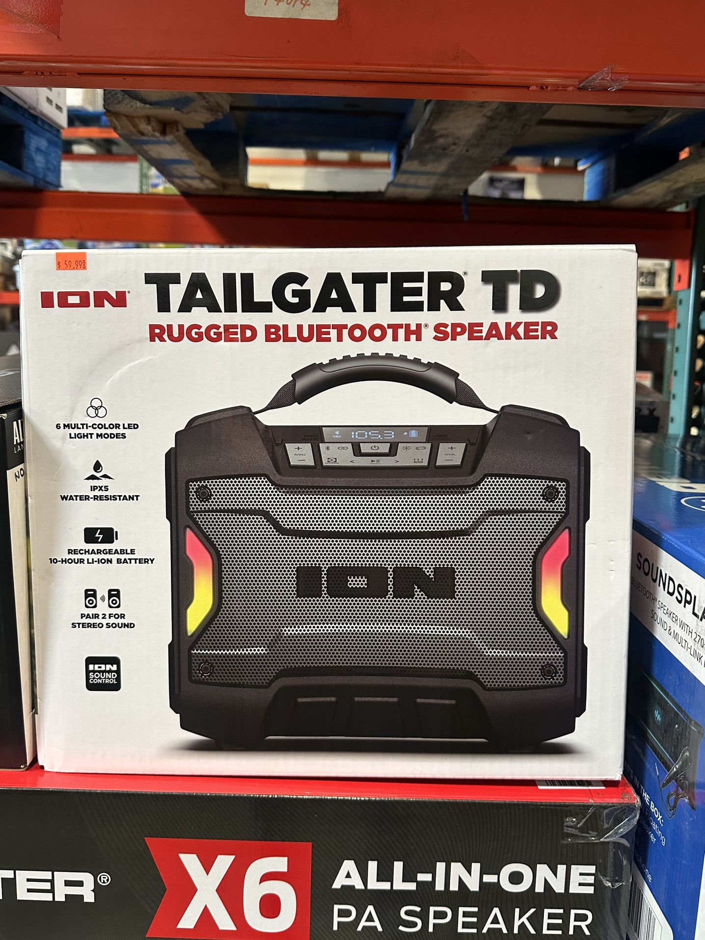 ION Tailgater TD Rugged Bluetooth Speaker Brand New In Box
