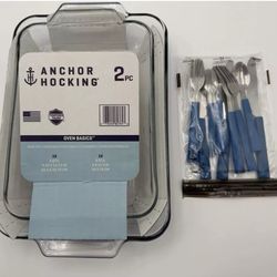 Glass Backing Dish And Kitchen Set