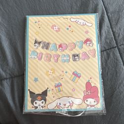 Sanrio Happy Birthday Banner 