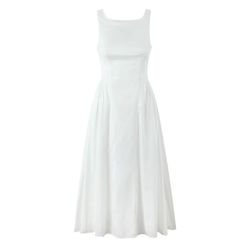White Bridal Shower Elegant Maxi Dress