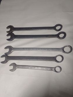 Five vintage wrenches