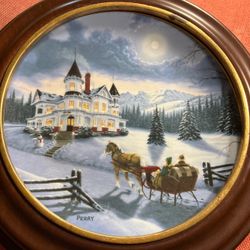 Hamilton COLLECTiBLE “I’LL BE HOME FOR CHRISTMAS” FRAMED PLATE
