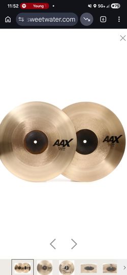 14" sabian freq hi hat cymbals