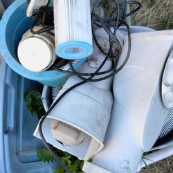 working pool pump and accessories 
