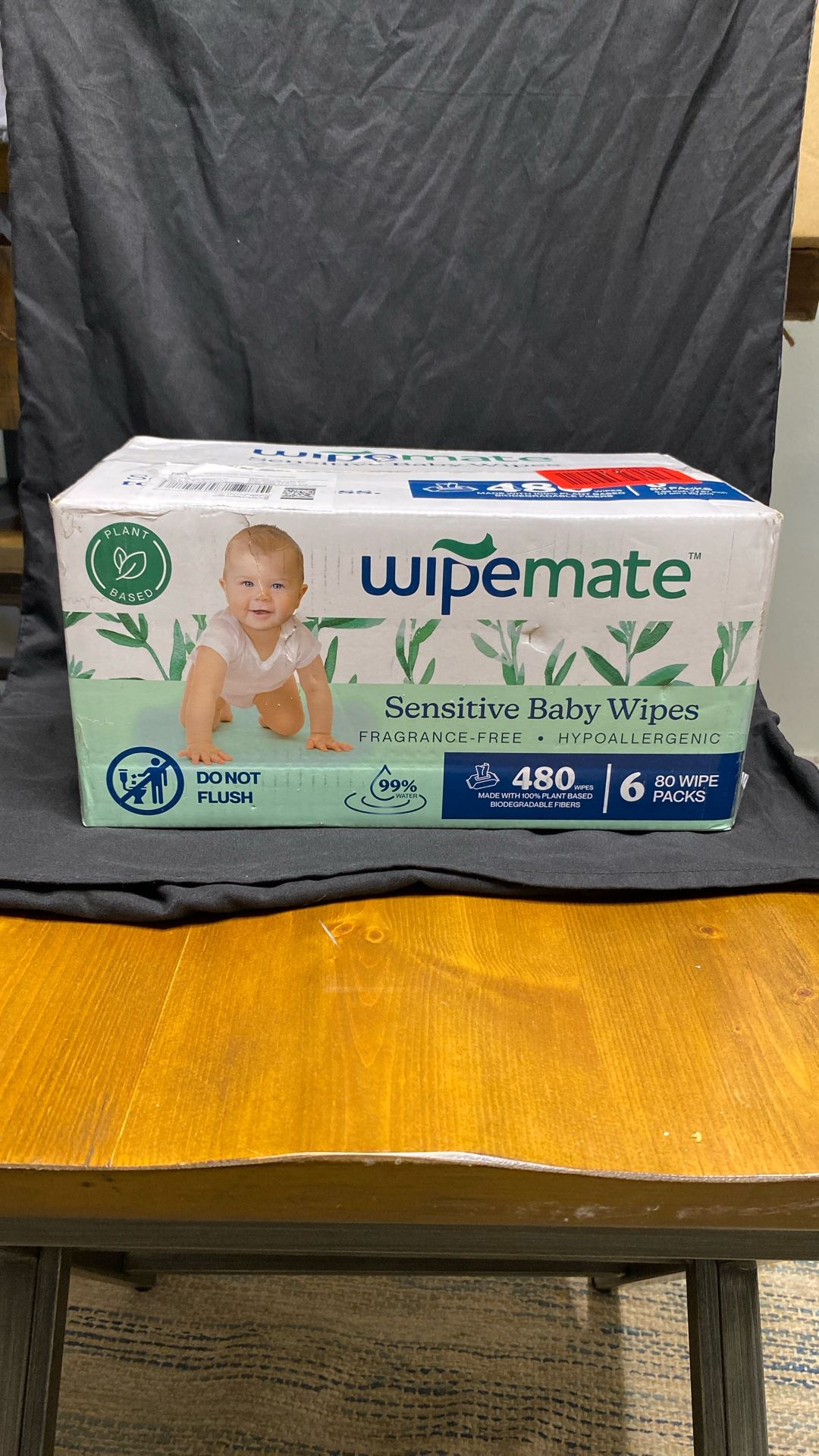 480ct Sensitive Baby Wipes 6 Packs Of 80 Wipes