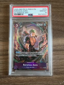 Roronoa Zoro Alternate Art PSA 10 One Piece Card