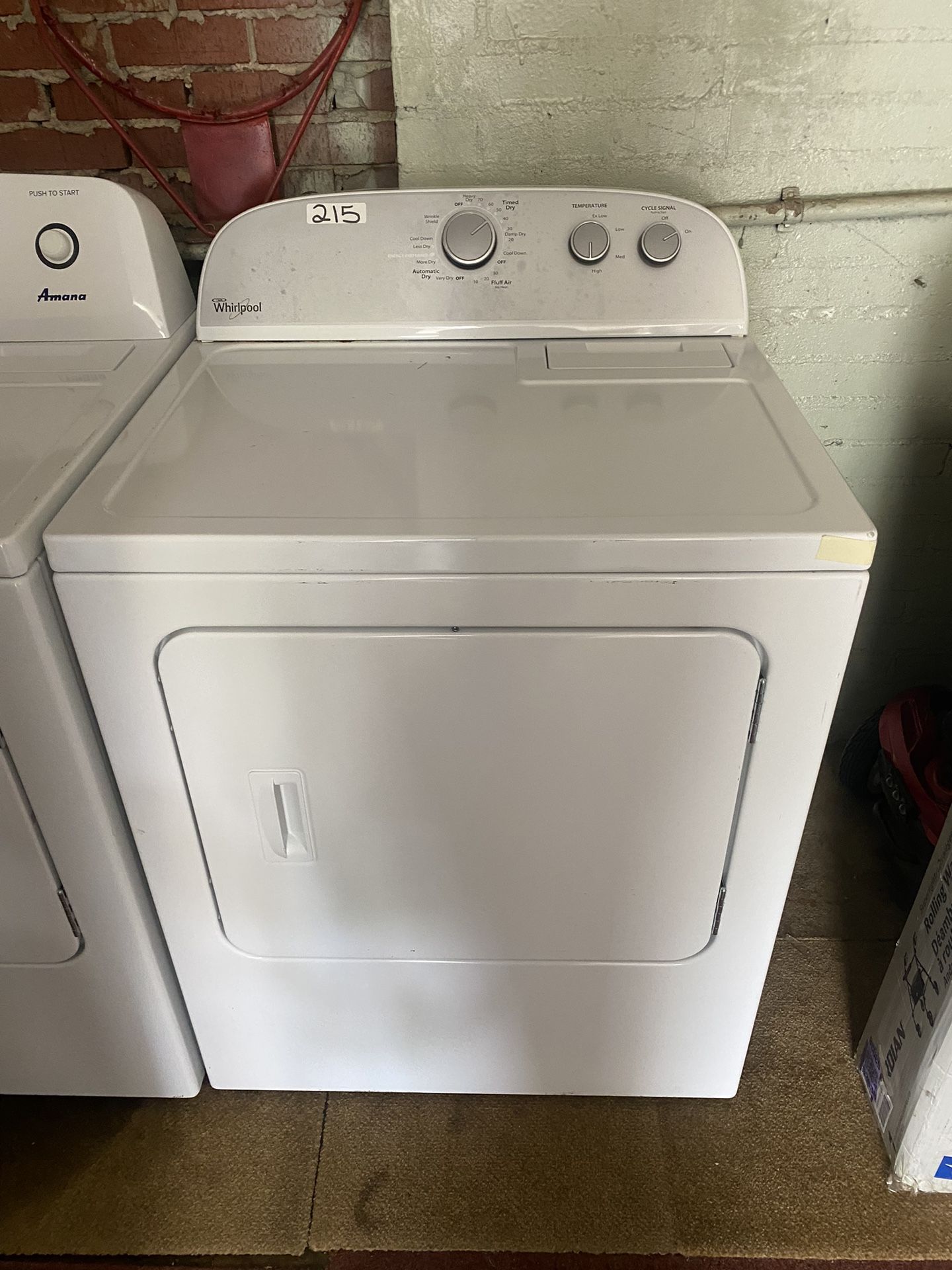 White Whirlpool Dryer