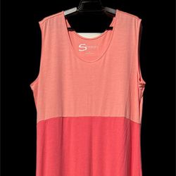 Serena Williams (F) Women’s Sleeveless Maxi Dress Sz XL Coral Colorblock EUC