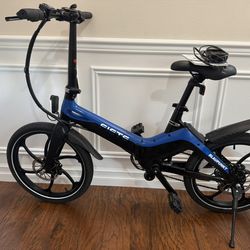 PAIR BLAUPUNKT FIENE 20 Inch Folding Electric Bikes, Pedal and Throttle Assist.