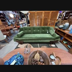 Super Cool Green Velvet Sofa 