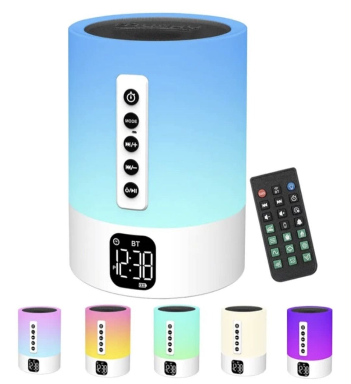 Brand New Alarm Clock/ Bluetooth Speaker/ Night Light/ White Noise Machine