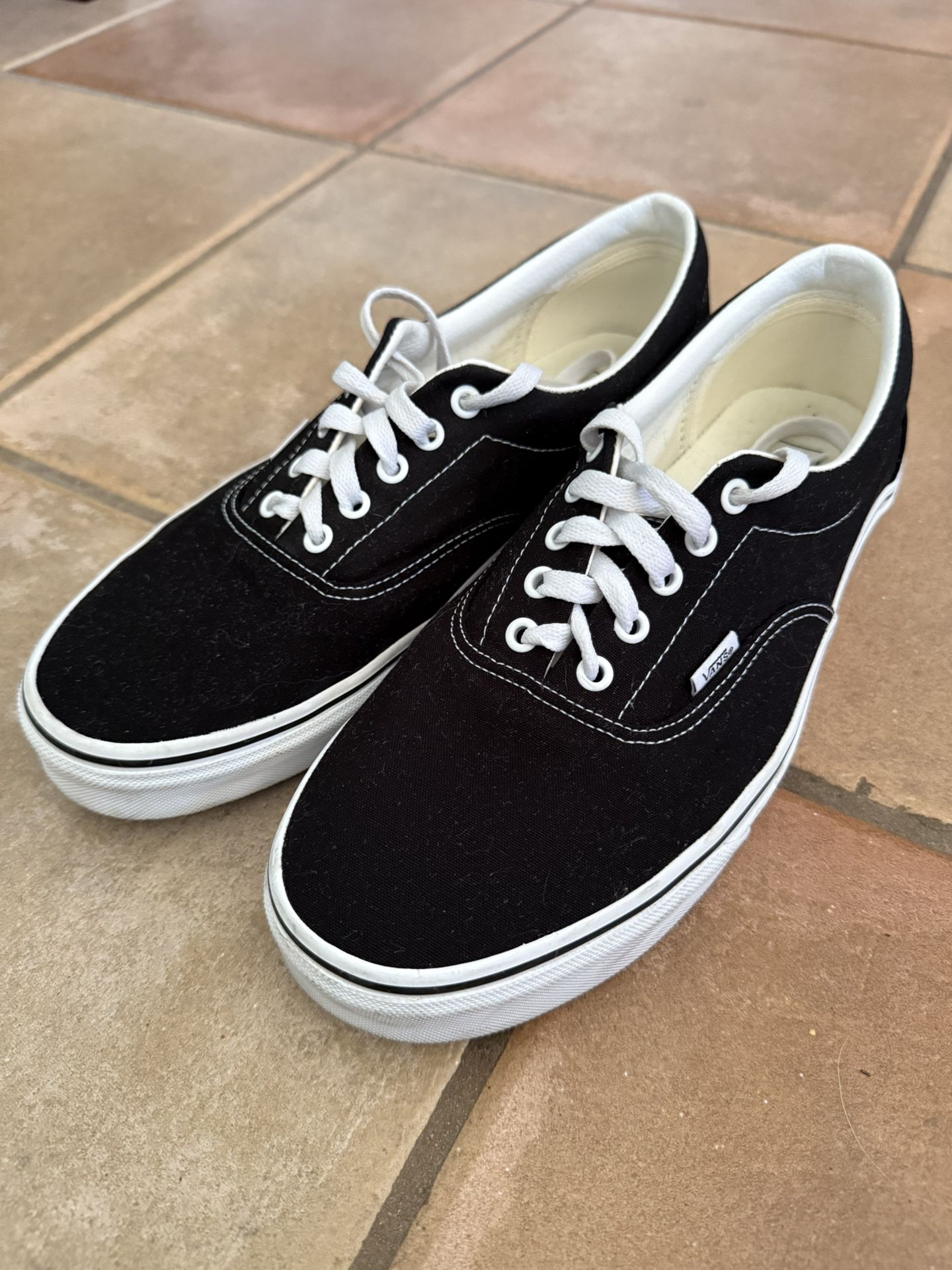 Vans Authentic Shoes in Black on White