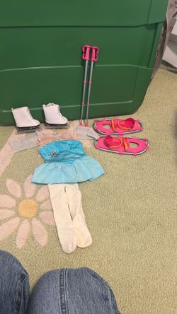 American Girl Ice Skating  & Winter Set