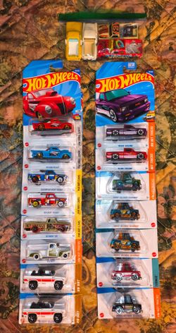 Hot wheels Chevy's and Ford trucks