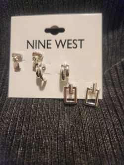 Nine West silver-tone earrings