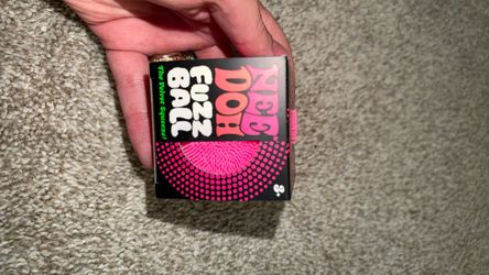 NEW NIB Pink Needoh FUZZ BALL Velvet Squeeze Nee Doh Squishy Viral Fidget