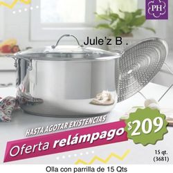 Princess House Olla Con Parrilla De 15 Qts Nueva En Su Caja 
