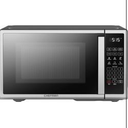 Chefman Countertop Microwave Oven 0.9 Cu. Ft. Digital Stainless Steel Microwave 900 Watts