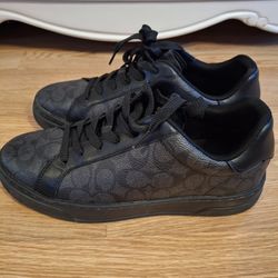 Men's Coach Leather Shoes Sneakers Size 8.5 Like New 