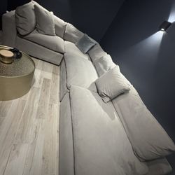 Velvet Grey Couch