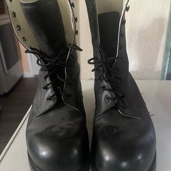 New special made black hard toe boots for people with bad feet