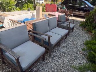 Patio furniture with cushions yard