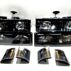 Headlights Fit For 1(contact info removed) GMC C10 C/K Sierra Suburban Yukon