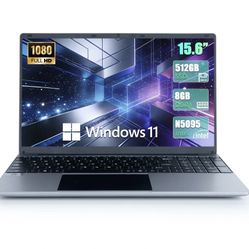 Laptop de 15.6'' 8GB DDR4 512GB SSD, Procesadores Intel Celeron N5095 de Cuatro Núcleos, Laptop con Pantalla Ips Fhd 1080P, Teclado Numérico, Bluetoot