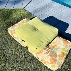 Sunbrella tufted Floor Pillows